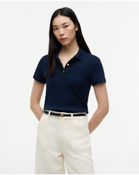 Tommy Hilfiger - Slim Fit Gold-Tone Button Polo Shirt