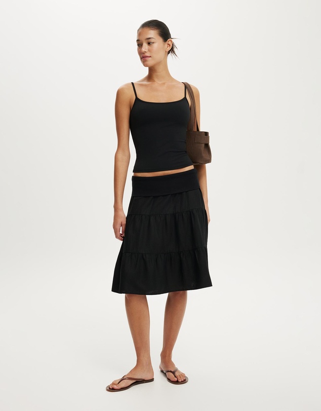 Cotton On - Haven Fold Over Midi Skirt