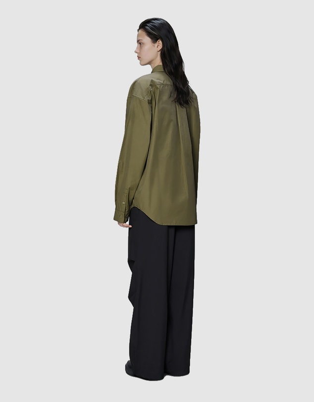 RAINS - Unisex Light Woven Long Sleeve Shirt Moss
