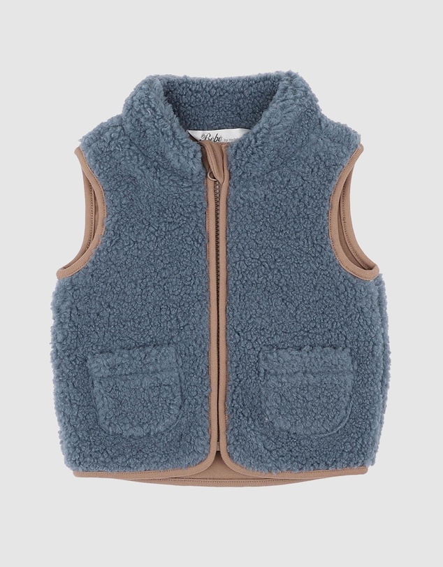 Bebe by Minihaha - Blue Sherpa Vest - Babies