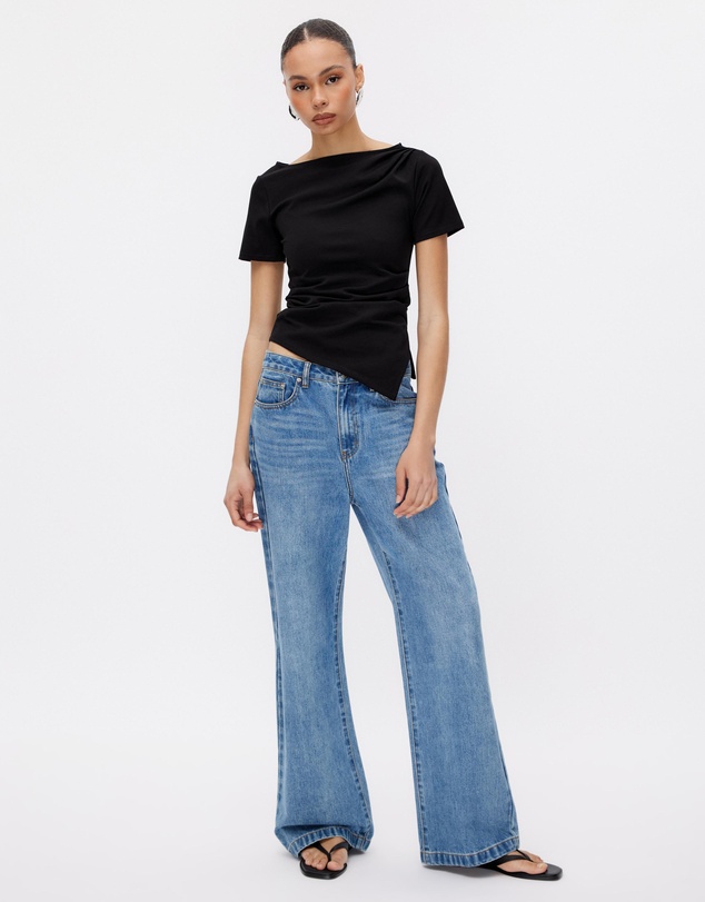 Minima Esenciales - Eliana Draped T-Shirt