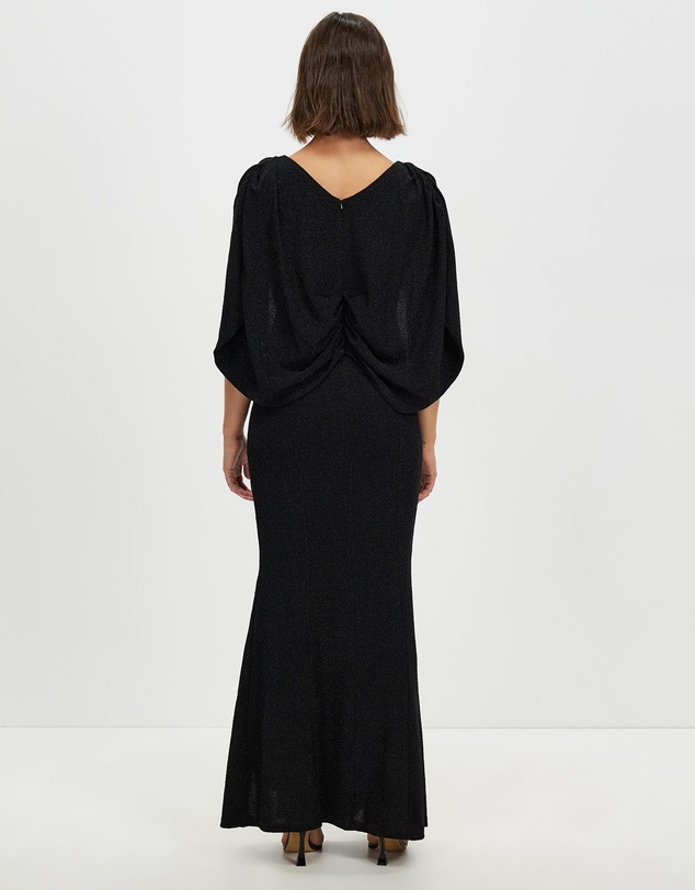 Pink Ruby - Elegance Cape Maxi Dress