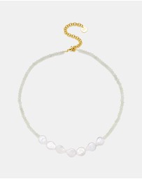 Amber Sceats - Bordeaux Necklace in Light Green