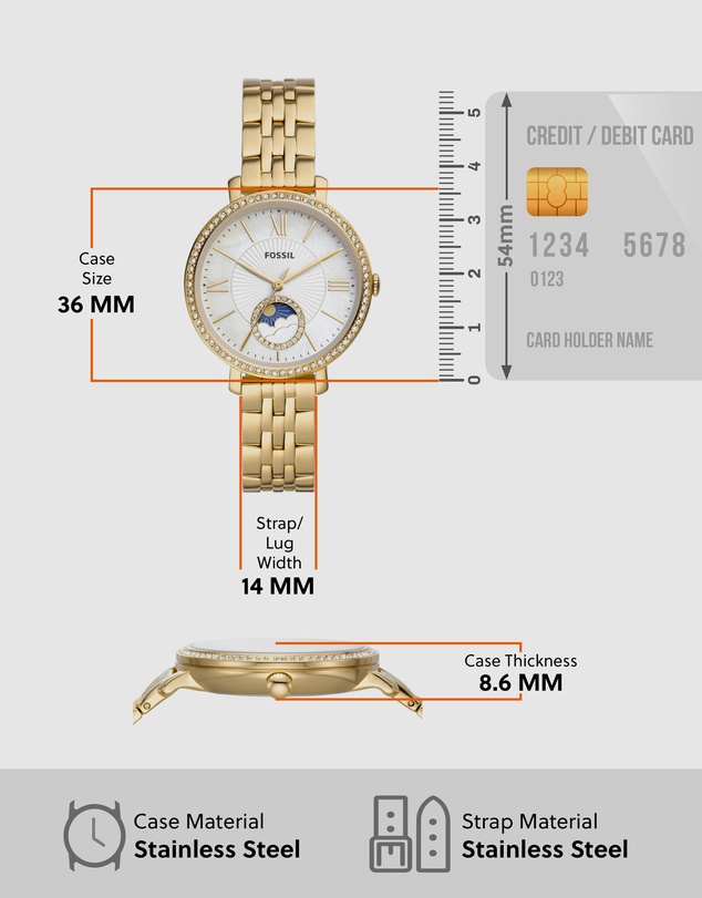Fossil - Jacqueline Gold-Tone Analogue Watch