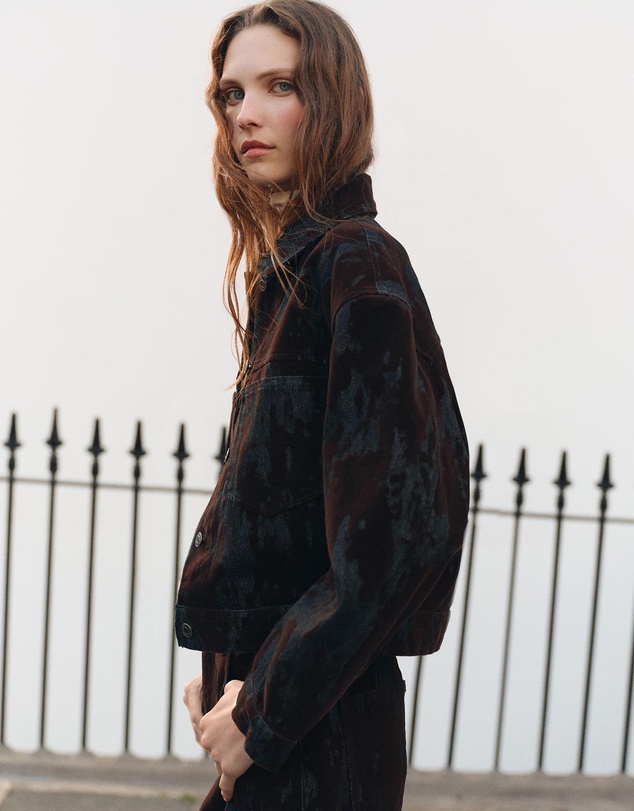 M.N.G - Wide-Leg Devoré Jeans
