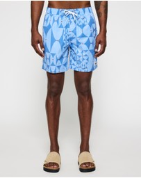 Scotch & Soda - Printed Mid-Length Swimshort