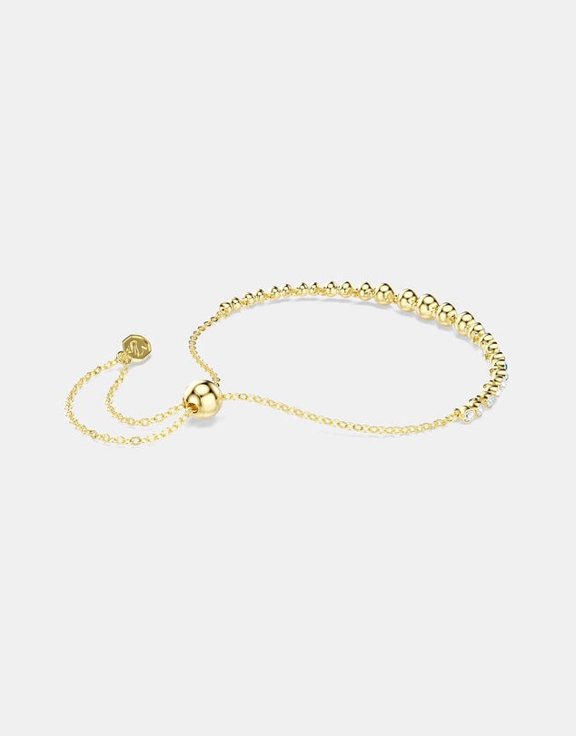 Swarovski - Imber Bracelet, Round Cut, Blue, 18K Gold Finish