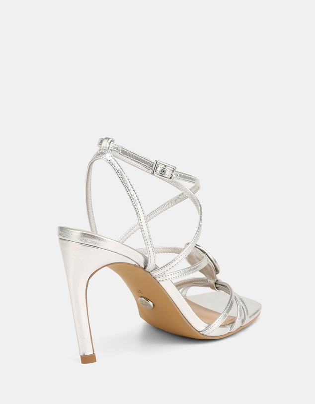 Wittner - Tatum High Sandals Silver Metallic Leather