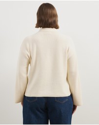 Atmos&Here Curvy - Jay Relaxed Rib Cardigan