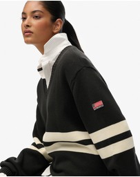 Superdry - Oversized Striped V Neck