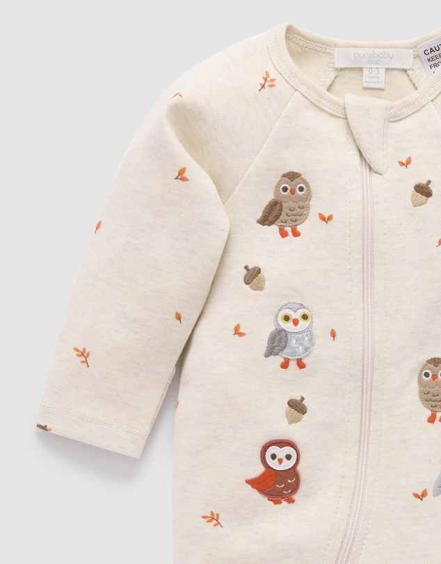 Purebaby - Thick Zip Growsuit -Kids-Babies