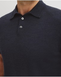 Country Road - Australian Merino Short Sleeve Button Knit Polo