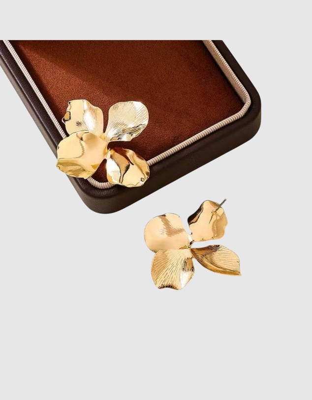 Honey and Beau - Golden Petal Earrings
