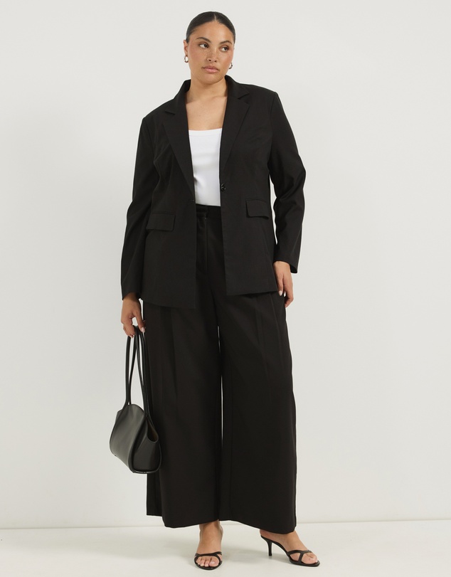 Atmos&Here Curvy - Harper Linen Blend Blazer
