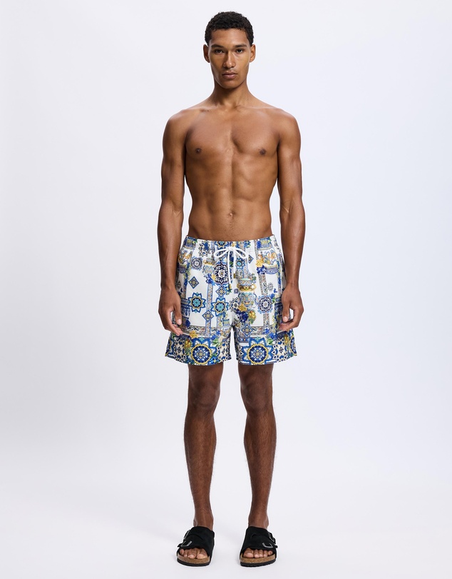 Camilla - Mid Length Boardshorts With Elastic Waist