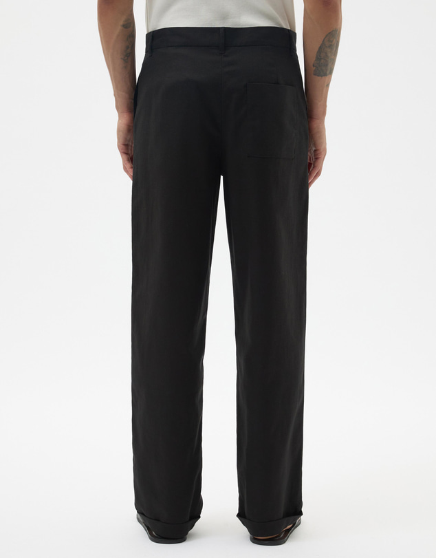 AERE - Straight Leg Linen Blend Pants