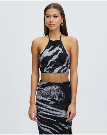 Third Form - Twist Through Bias Halter Top