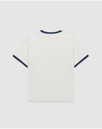 Duke + Dexter - Plus Vintage White + Navy Ringer T-Shirt