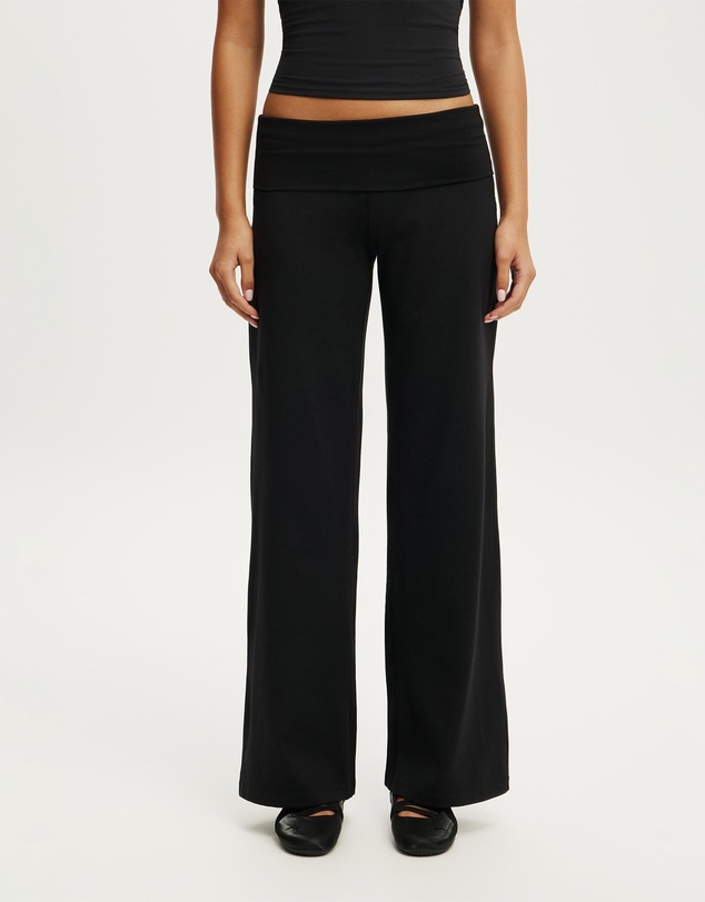 Cotton On Body Active - Ultra Soft Roll Over Wide Leg Pant