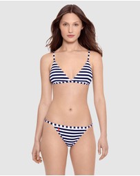 Polo Ralph Lauren - Pique Stripe Devin Low Rise Hipster Bikini Bottom