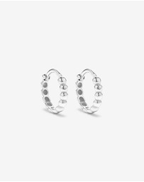Michael Hill - 12mm Medium Beaded Huggie Earrings in Sterling Silver