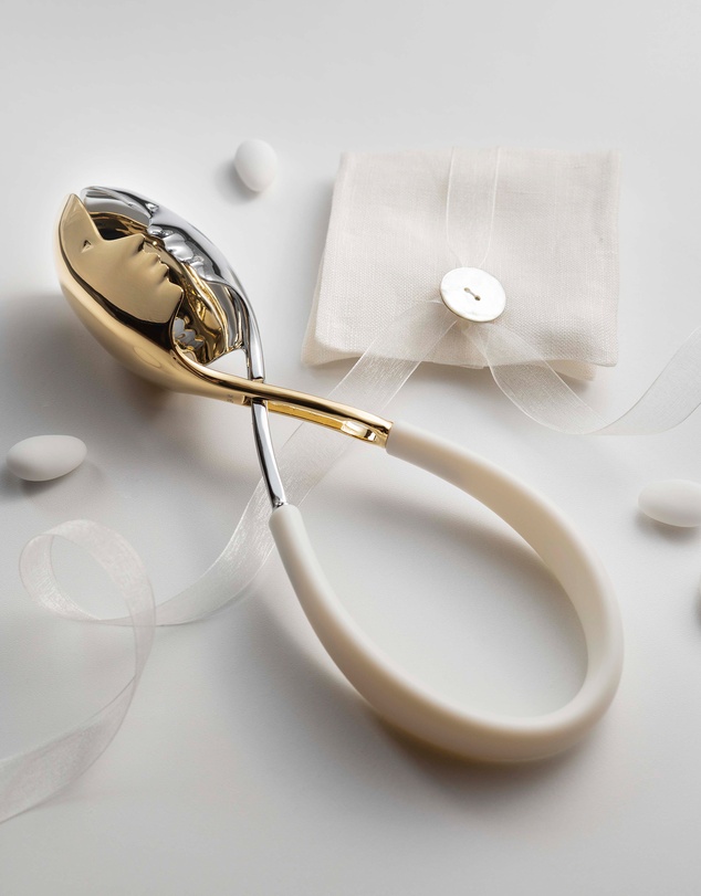 Bugatti - Kiss Salad Tongs - White/Gold