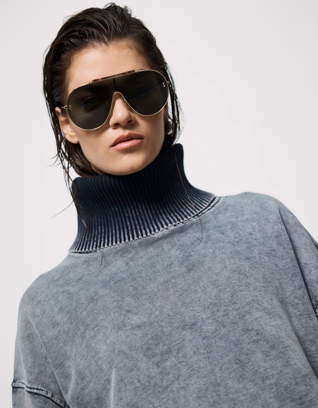 ONE TEASPOON - Fleece Roll Neck Sweater - Worn Black
