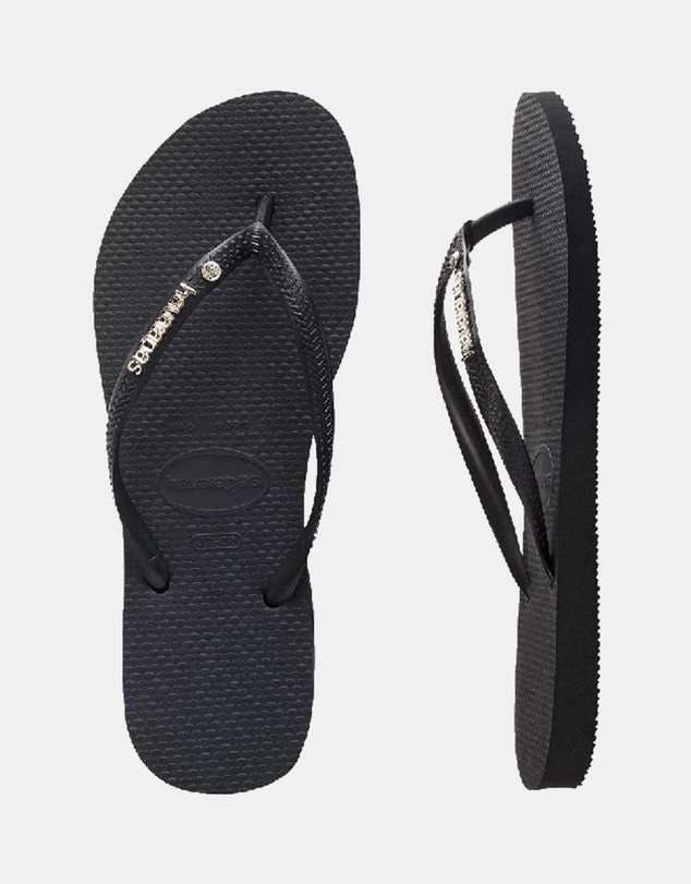 Havaianas - Havaianas Slim Metal Logo Crystal - Women's
