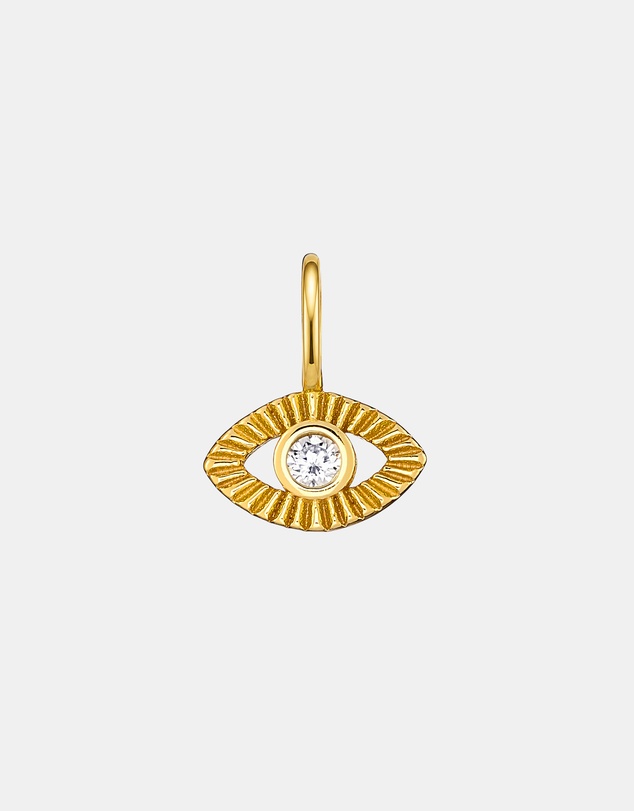 Zoe Olivia - 14K Gold Vermeil Cubic Zirconia Evil Eye Charm