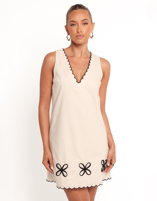 Petal & Pup - Thalia Mini Dress - Cream/Black