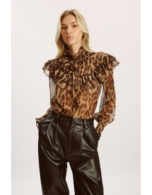 Bardot - Fiorella Leopard Blouse