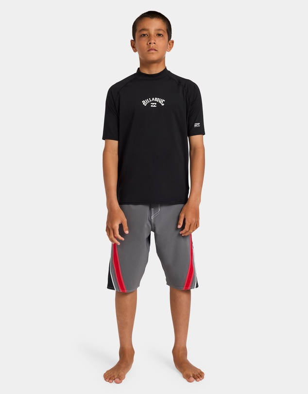 Billabong Kids - Boys 8 to 16 Boys All Day Arch Regular Fit Short Sleeve Rashguard