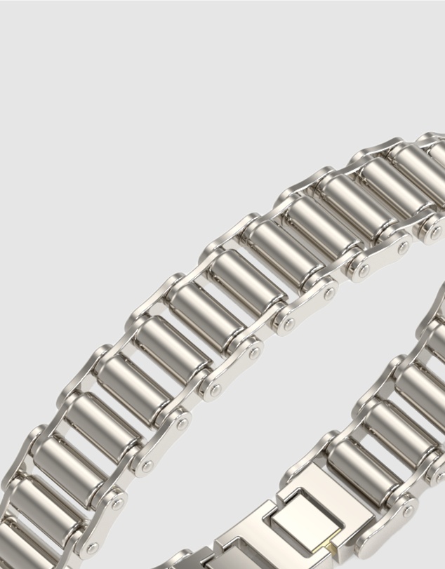 GUESS - Silver-Tone Bicycle Chain Bracelet
