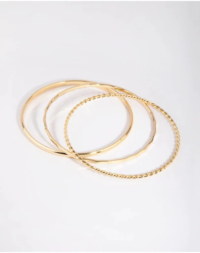 Lovisa - Gold Plated Mixed Bangle Pack