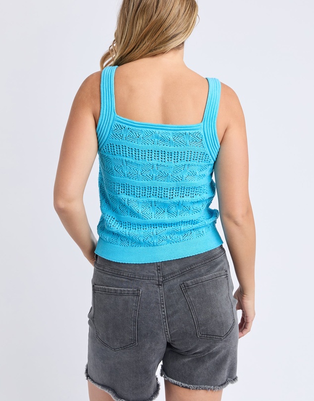 Foxwood - Polperro Knit Top Azure Blue
