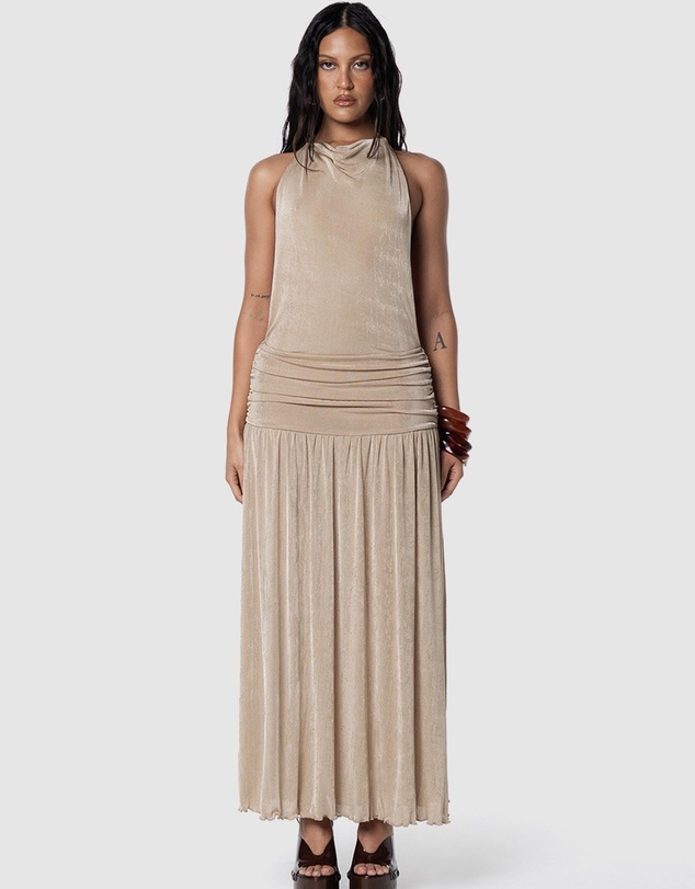 JGR & STN - Elena Backless Midi Dress