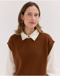 Cloth & Co. - The Crew Neck Vest Castagne