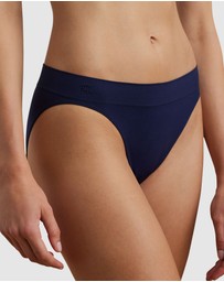 Lauren by Ralph Lauren - Lauren Seamless Recycled Jersey High Leg Bikini Brief