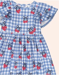 Huxbaby - Cherry Gingham Frill Dress - Babies-Kids