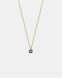 Zoe Olivia - 9K Gold Evil Eye Necklace