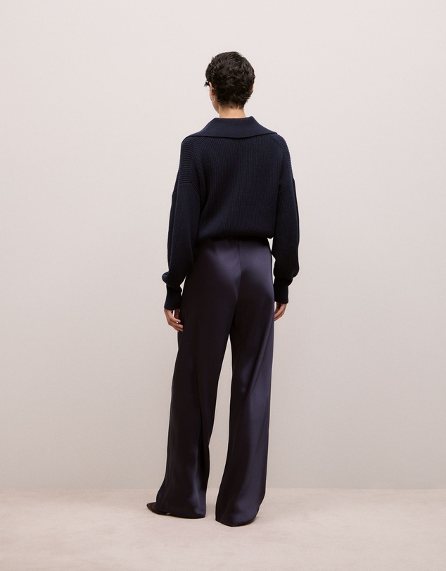 Trenery - Satin Bias Cut Pant in Night Sky