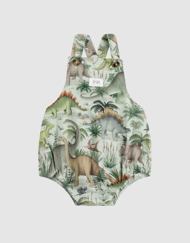 Fleur Harris - 'Prehistorica' Brontis Romper in Olive Leaf