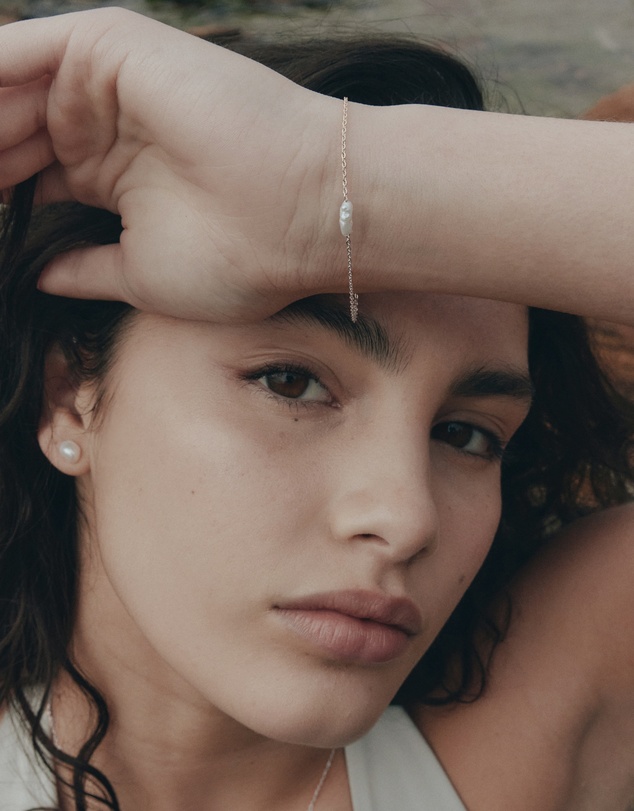 SAINT VALENTINE - Cielo Single Pearl Bracelet - Silver