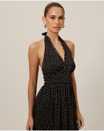 Tussah - Kelly Halter Polka Dot Maxi Dress