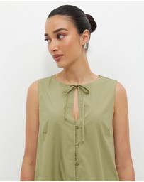 Calli - Poplin Swing Mini Dress