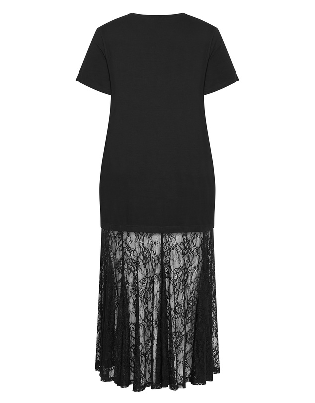 City Chic - Aura Lace Hem Dress