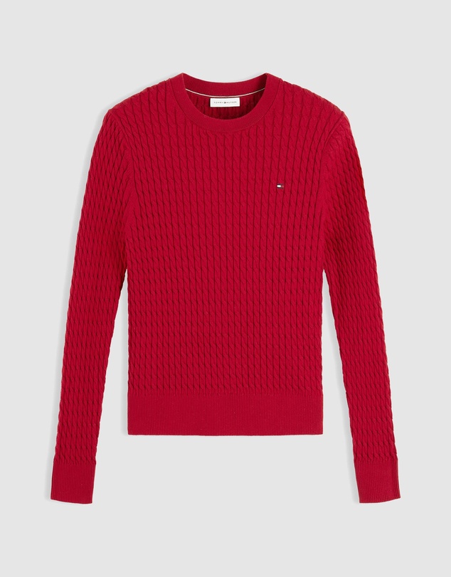 Tommy Hilfiger - Fine Cable Knit Crew Neck Jumper