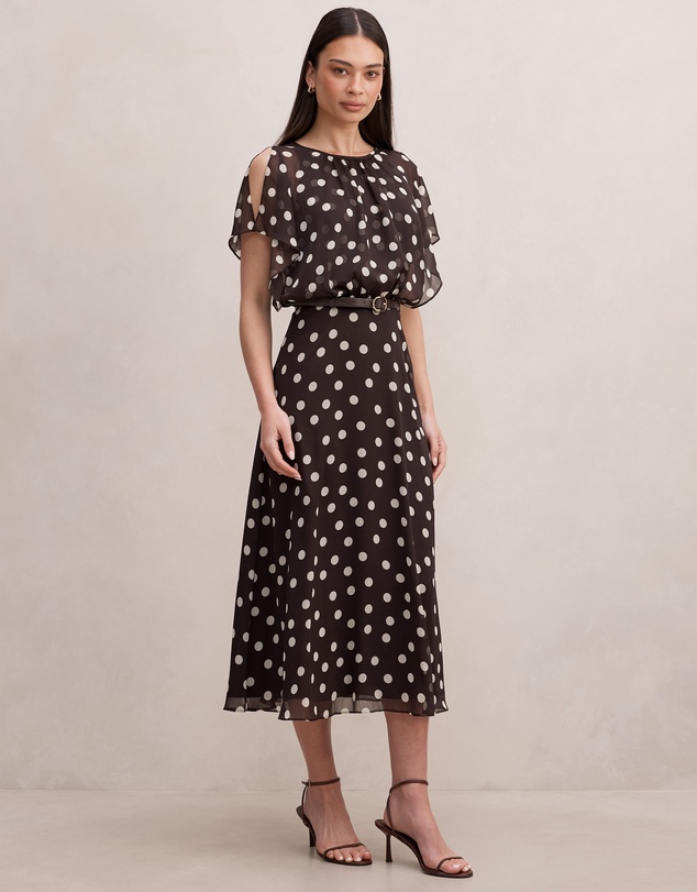 Forever New - Dalton Flutter Sleeves Midi Dress