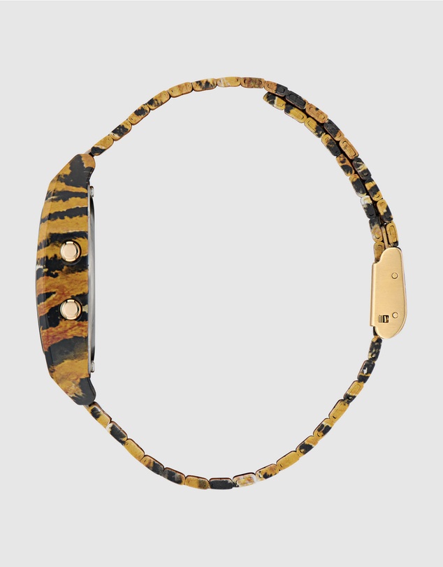 adidas Originals - Digital Two Gold-Tone Animal Print Bracelet Watch
