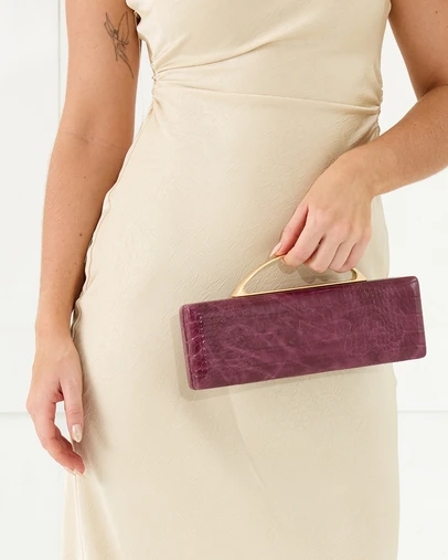 Morgan & Taylor - Vera Clutch in Plum Purple